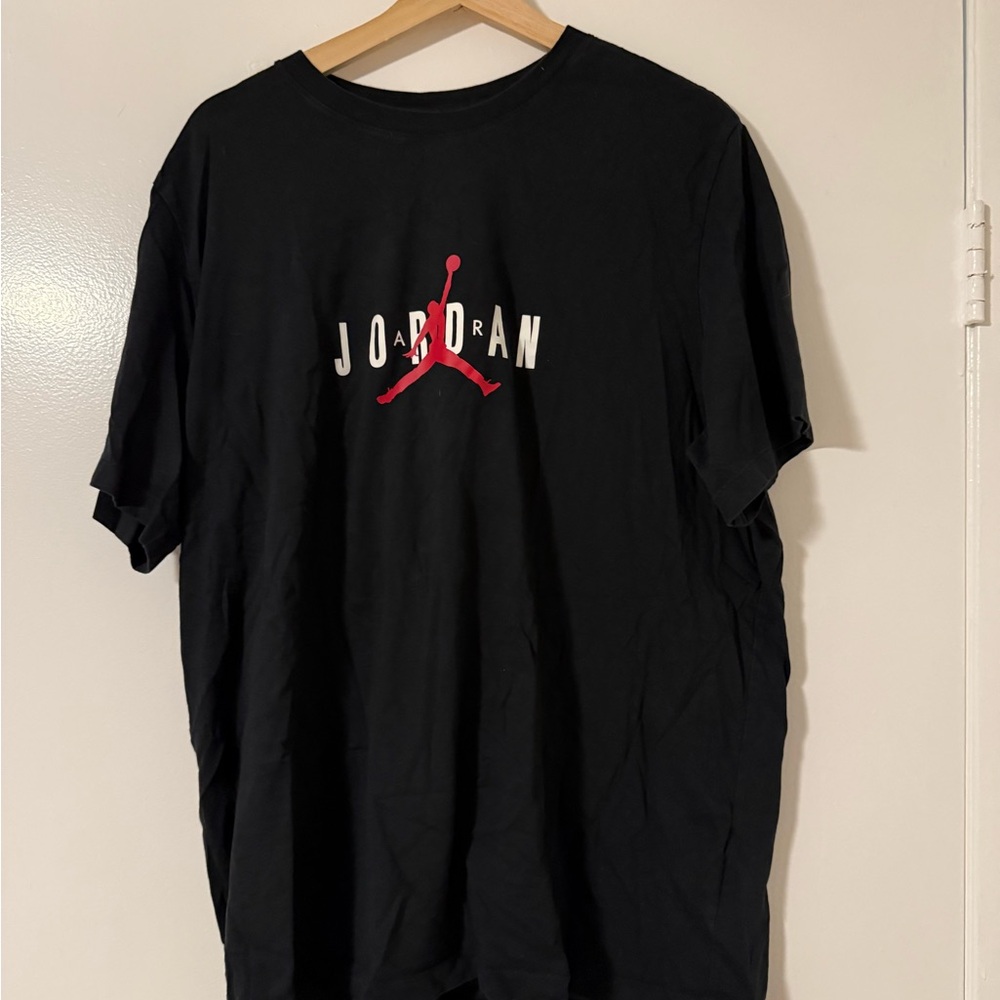 Jordan Black Tee with Red Logo